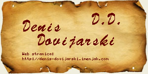 Denis Dovijarski vizit kartica
